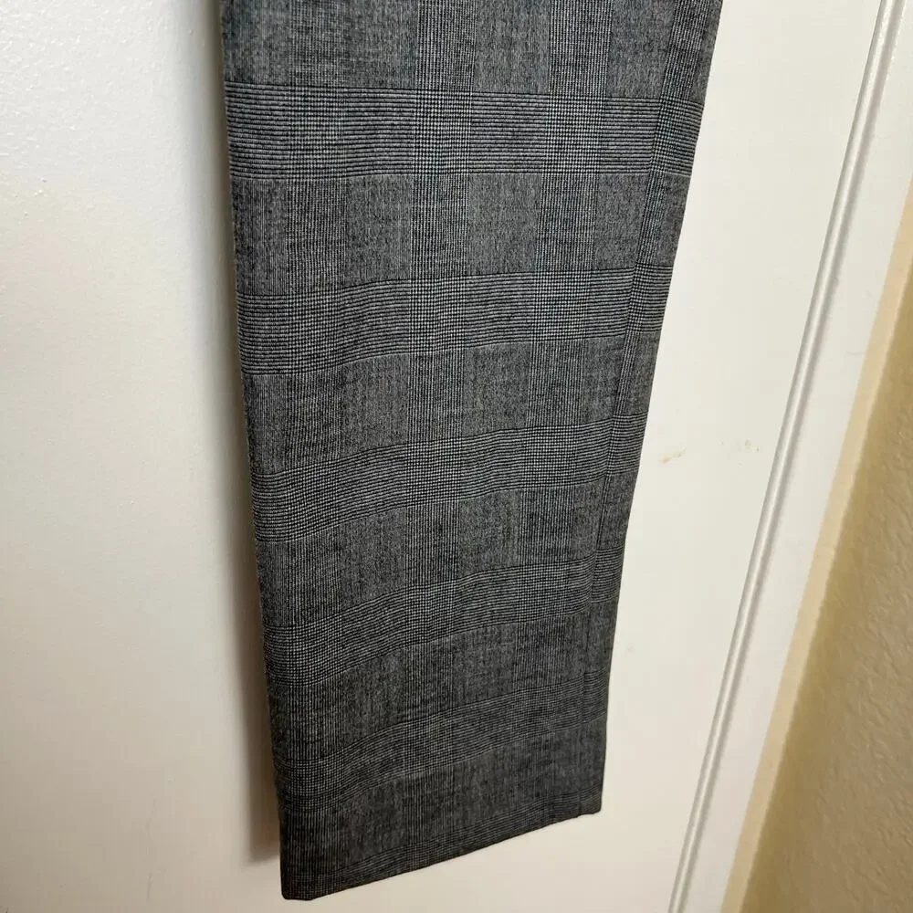Calvin Klein Slim Fit Gray Glen Plaid Dress Pants Stretch Trousers 36x32